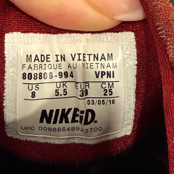 Nike SB Stefan Janoski Max Burgundy Size 8 Women - Picture 4 of 13